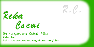 reka csemi business card