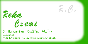 reka csemi business card